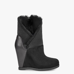 Ugg Classic Mondri Cuff Women Fashion Boots Black (8691PFGRH)